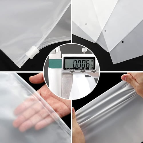 كيس بلاستيك شفاف للتخزين والشحن بسحاب -35*45سم/50...