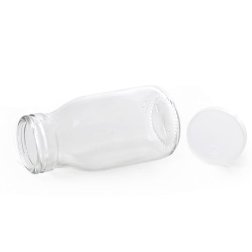 علبة زجاجية شفافة مع غطا شفاف سعة 250 مل/العدد 6