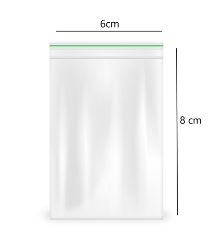 كيس بلاستيك شفاف للتخزين قابل للإغلاق -6سم*8 سم/ال...