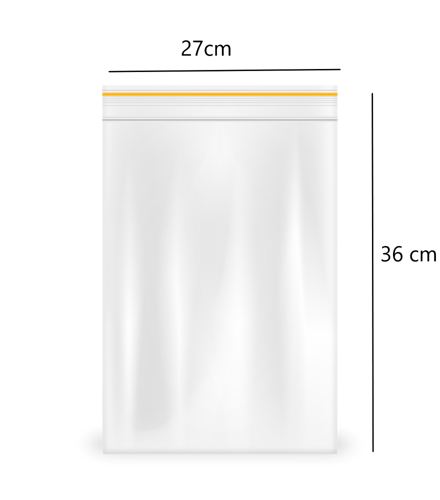 كيس بلاستيك شفاف للتخزين بكابس قابل للإغلاق -27سم...