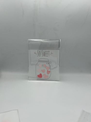 كيس شفاف وبنك للكوكيز والحلويات بعدة اشكال "-10*10...