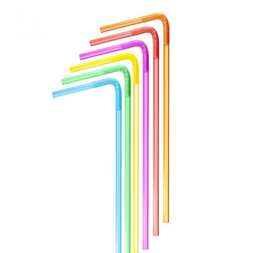 مصاص بلاستيك ملون -6مم/العدد 200 مصاص