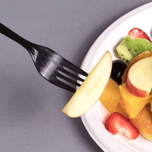 عدد ( 25 ) شوكة بلاستيك أسود مغلف -180مم