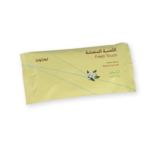 منشفة منعشة برائحة الياسمن وعبارة نورتونا - 25*25...