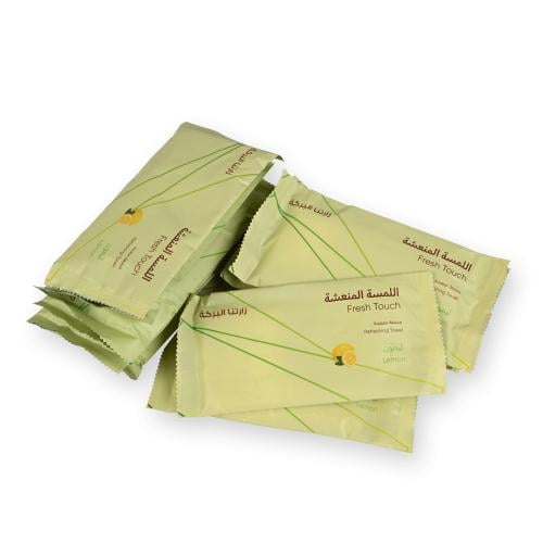 منشفة منعشة برائحة الليمون وعبارة زارتنا البركة -...