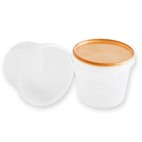 سطل بلاستيك اسطواني دائري - 1000 مل/12 حبة