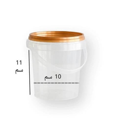 سطل بلاستيك اسطواني دائري - 500 مل-12 حبة