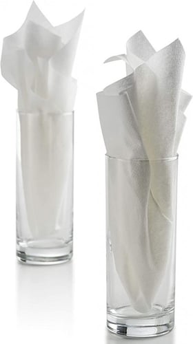 منديل سفرة ورقية أبيض 30*30 - 1 طبقة/العدد100منديل