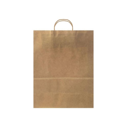 كيس ورق بني كرافت طولي بيد-33*25*13سم/12كيس