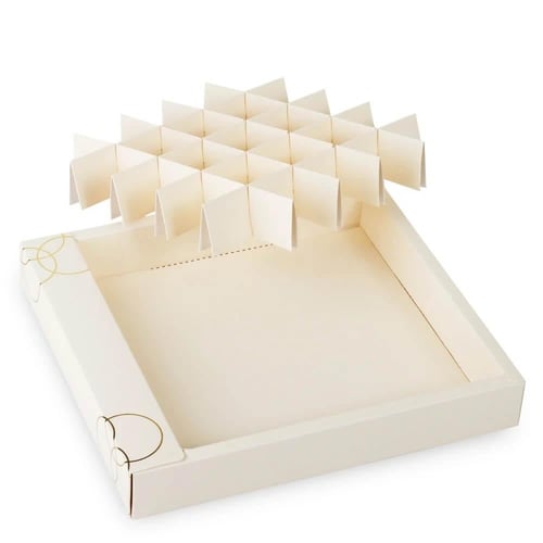 علب ورقية للشكولاتة والحلويات فاخرة بنافذة مربعة ش...