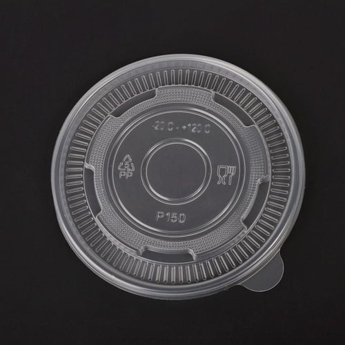 غطاء بلاستيك شفاف للزبديات الورق - 16/24/32/أنز/ ا...