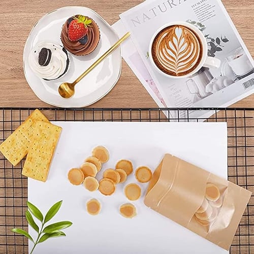 كيس ورق لتعبئة وحفظ القهوة والبهارات بنافذة شفافة-...