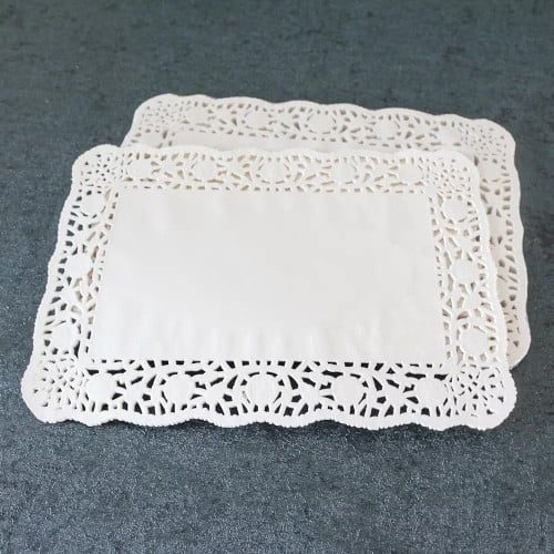 ورق دانتيل مستطيل أبيض متعدد الاستخدام 44.5*31.7سم...