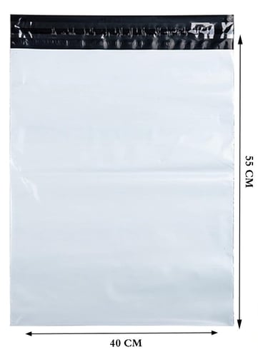 كيس شحن أبيض لشحن الطلبات اغلاق لاصق - 40*55 سم/50...