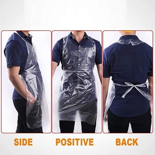 مريلة بلاستيك شفاف متعددة الاستخدام - 115*70سم/الع...