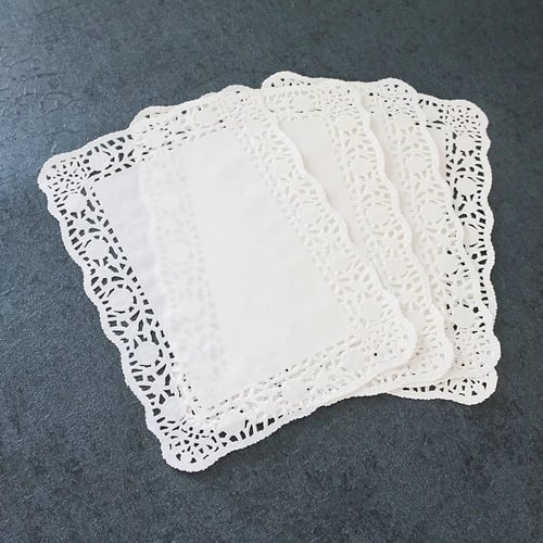 ورق دانتيل مستطيل أبيض متعدد الاستخدام 30*20سم-الع...