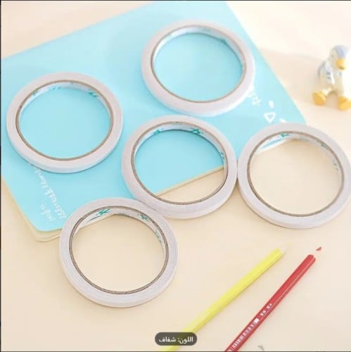 رول شطرطون رول دبل لاصق وجهين أبيض / عدد 5 حبات