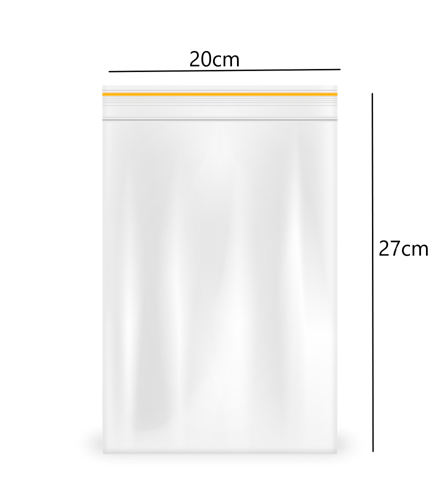 كيس بلاستيك شفاف للتخزين قابل للإغلاق -20سم*27سم /...