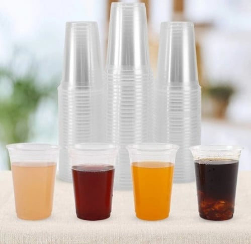 أكواب بلاستيك شفاف للعصائر - 16 أنز/العدد 50 كوب