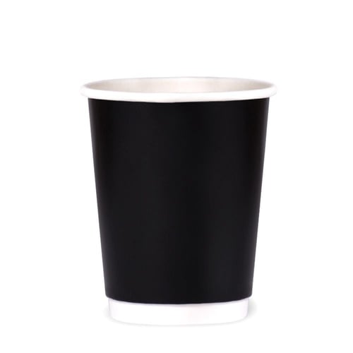 اكواب ورقية اسود 2 طبقة 12 أنز / العدد 25 كوب