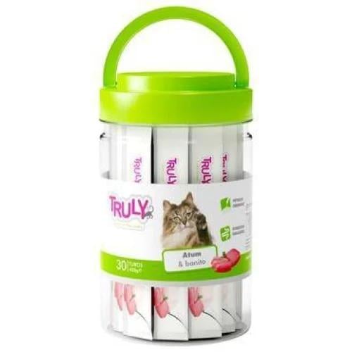 Trully creamy lickable treats tuna & bonito jar 30...