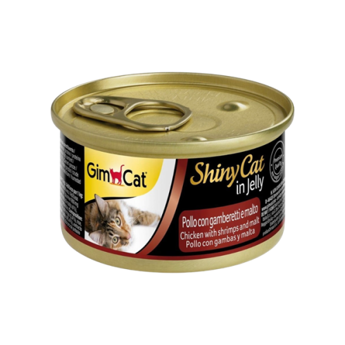 GimCat Shinycat Chicken With Shrimps and Malt In J...