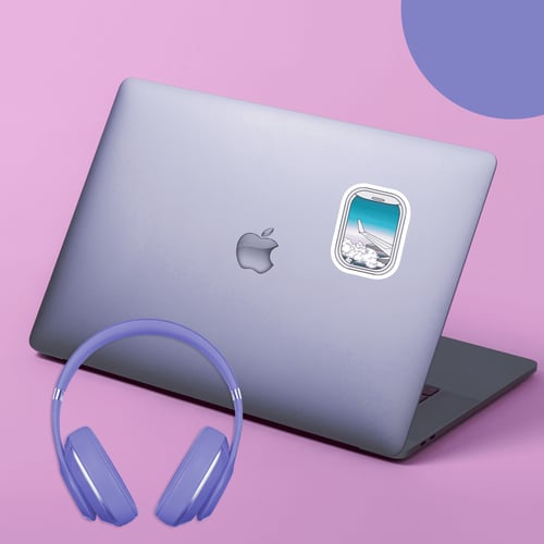 ستيكر لابتوب - شباك طائرة