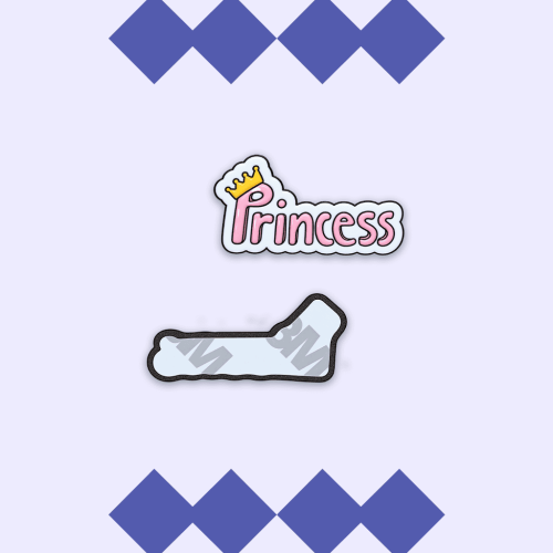 ستيكر معدني - Princess