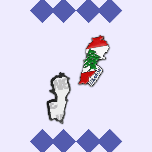 استيكر معدني - خريطة لبنان