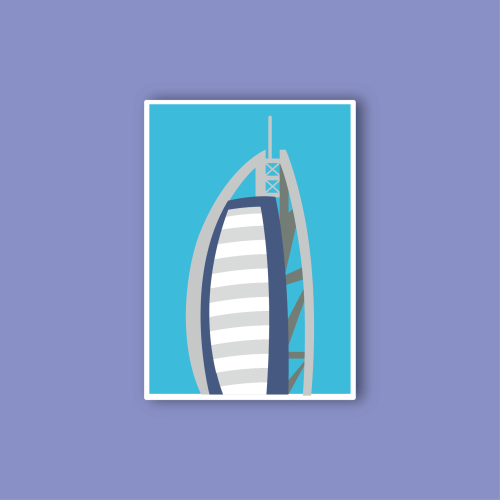 استكر جوال ( طابع برج العرب دبي)