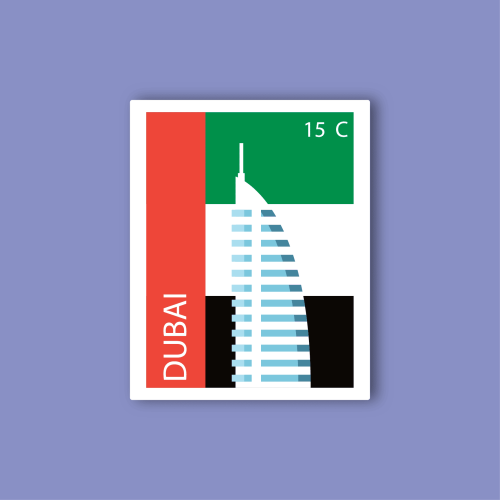 استكر جوال ( طابع دبي)