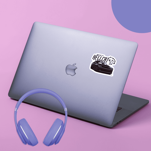 ستيكر لابتوب - سيارة هيلكات تشالنجر