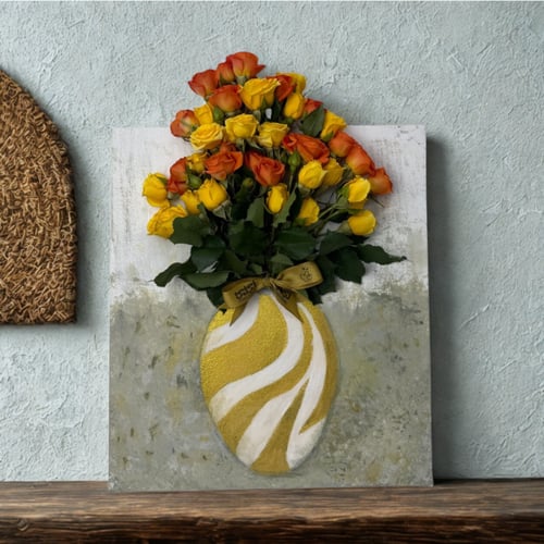 لوحة الفازة الذهبية