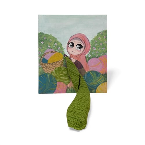 لوحة الكروشية مع كيك