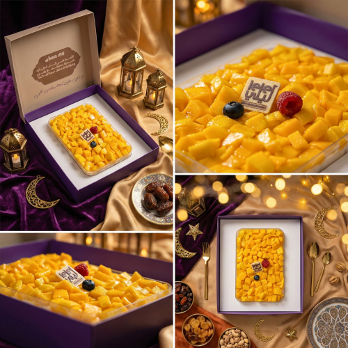 كنافة مانجو بالكريمة