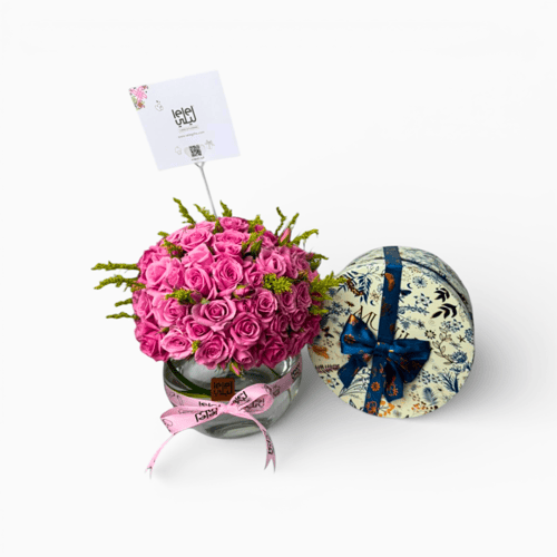 باقة الفازة الراقية وشكولاته ميونخ