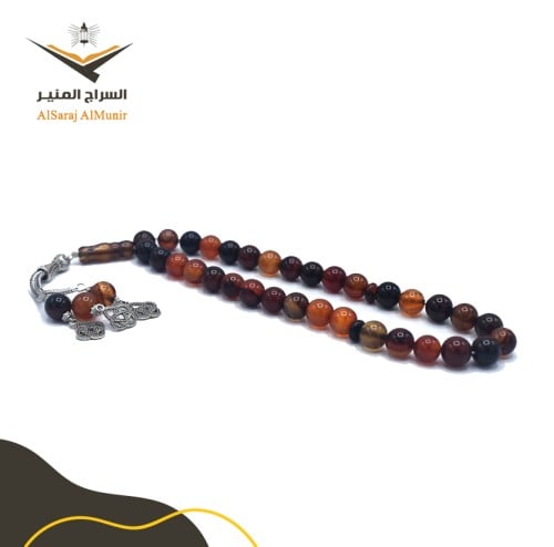 مسبحة عقيق بتفاصيلها الرائعة