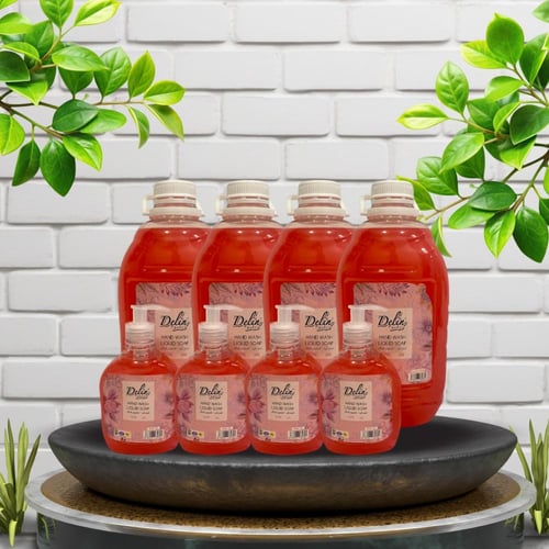 كرتون صابون اليد 2.7 لتر 4 حبة + 300 مل 4 حبات هدي...