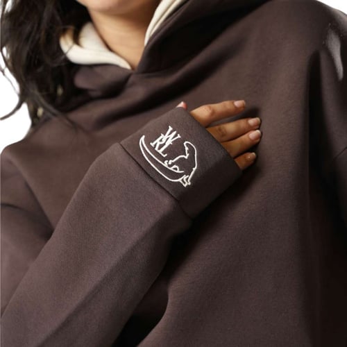 هودي أوفر سايز بني كستنائي