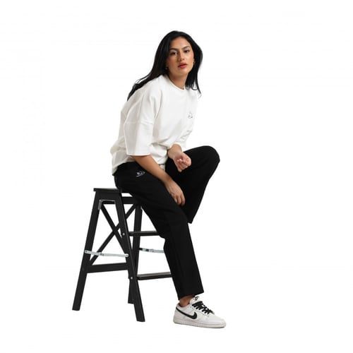 بنطال أوفر سايز أسود قطن