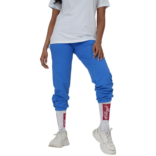 بنطال كاجوال أزرق قطن