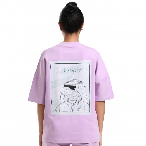 تيشيرت أوفر سايز لافندر «DURABILITY»