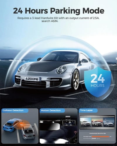 كاميرا AZDOME M580 2CH Dash Cam 5K مع شاشة تعمل با...