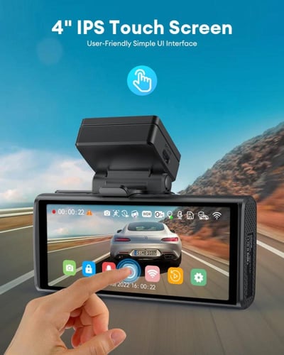 كاميرا AZDOME M580 2CH Dash Cam 5K مع شاشة تعمل با...