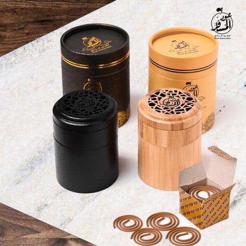 مبخرة دائرية دورين + 15 عود مروكي حلزوني