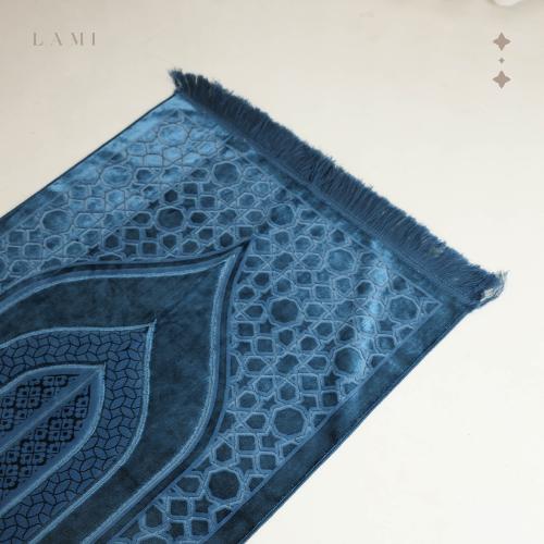 سجادة صلاة حرير - كحلي