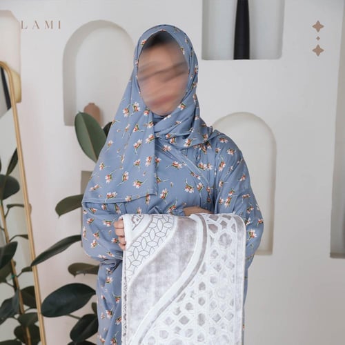 طقم صلاة زهرة الياسمين رمادي