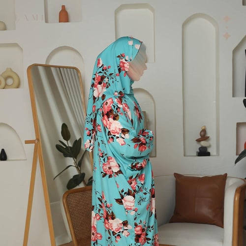 شرشف صلاة مشجر تركواز