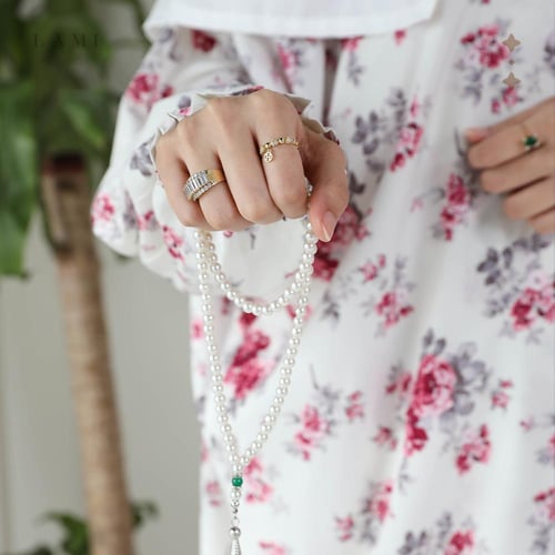 شرشف صلاة مشجر - ابيض