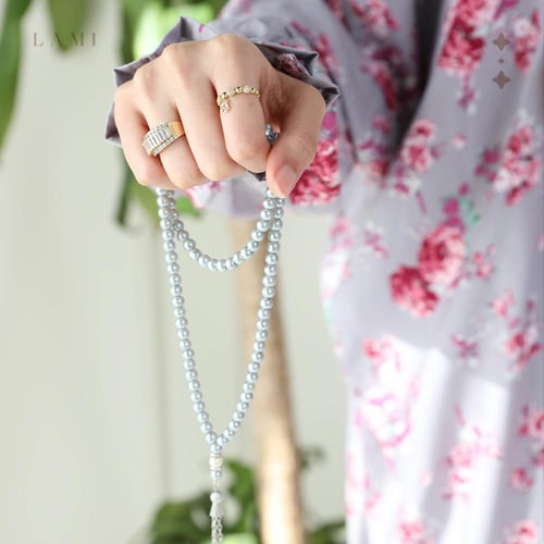 شرشف صلاة مشجر - رمادي